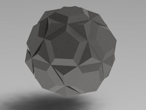 l'icosaèdre tronqué 2 les mathématiques l'art 3d print model - Mito3D