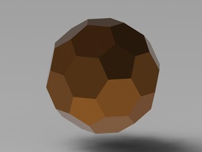 o icosaedro truncado matemática arte 3d print model - Mito3D