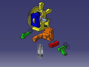 my body extruder prusa i3 rework 3d printer extruders bowden 3d print model - Mito3D