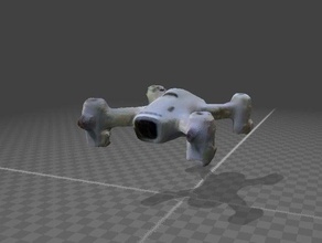 hubsan drone full body scan rc vehicles 3d-drones diydrone diydrones frame quadcopter x4 intel realsense mini quad model sense scanner 3d print model - Mito3D