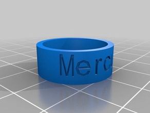 mercure de l'anneau 1 les anneaux personnalisé 3d print model - Mito3D