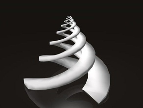3x spiral math art helix triple 3d print model - Mito3D