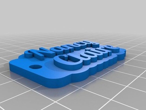 nancy claire placa chaveiros personalizado 3d print model - Mito3D