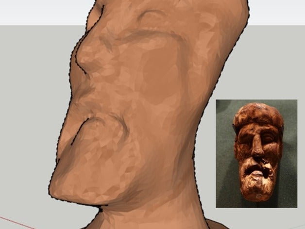 odin head scan sculptures 3D print model - Mito3D