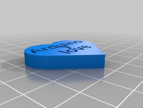 my customized message heart signs logos 3d print model - Mito3D