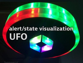 ufo alertstate visualizzazione operazioni di sviluppo più computer adafruit allarme devops dynatrace esp8266 huzzah led rosso ruxit visualizer wifi 3d print model - Mito3D