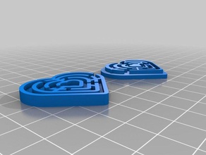 cuore labirinto del generatore 2 moda personalizzato 3d print model - Mito3D