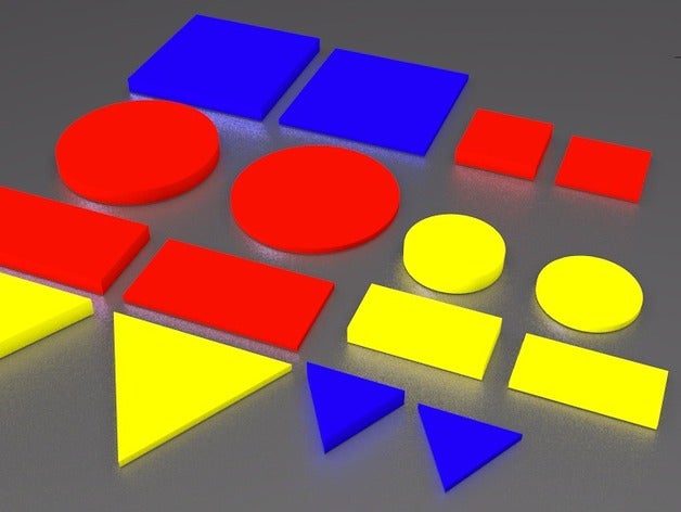 logische Blöcke lernen Bildung Bildungs - form Kinder math montessori Form Dampf Stamm Lehre tvy 3D print model - Mito3D