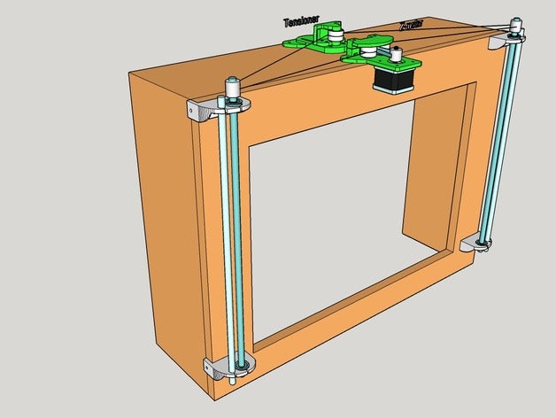 benim kendi z-üst prusa i3 v2 8mm threatedrod tek motor 3d yazıcı aksesuarlar eksen yeniden işleme z ekseni zaxis 3D print model - Mito3D