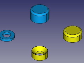 simple de paramétrer bouchon à vis bricolage 3d print model - Mito3D