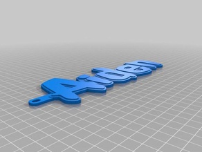 aiden nametag keychains customized 3d print model - Mito3D