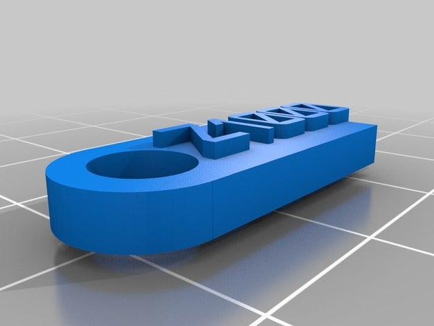 mon message personnalisé keychain de l'organisation 3D print model - Mito3D