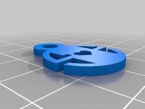 meine kundenspezifische Monogramm-Anhänger mehrere Schleifen Schmuck 3d print model - Mito3D