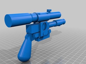 han solos blaster dl-44 3d printing dl44 solo star wars 3d print model - Mito3D