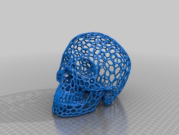 skull voronoi effect people human style 3D print model - Mito3D