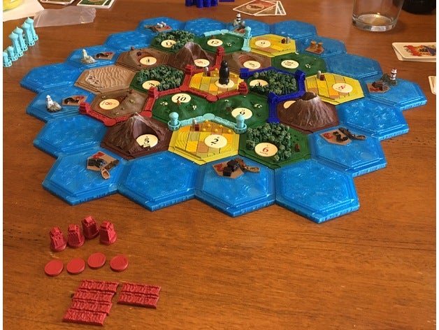 3d catan 6 giocatori giochi 3D print model - Mito3D