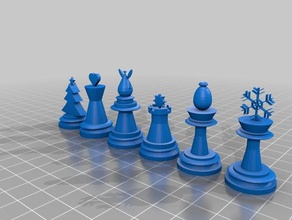 holidayseasonal chess set 3d printing 3d print model - Mito3D