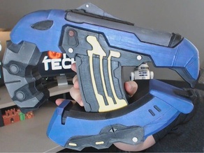 tam boy halo plazma tabanca sahne silah 4 yineleme video oyunu 3d print model - Mito3D
