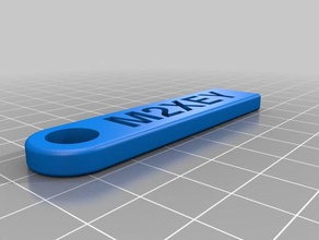m2 clé de la chaîne accessoires personnalisé 3d print model - Mito3D