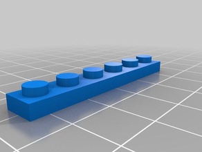 1x6 flache lego Bau - Spielzeug angepasst 3d print model - Mito3D
