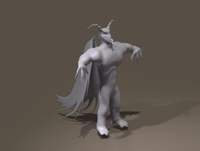 winged demon creatures badass demigod future monster mythical sci-fi 3d print model - Mito3D