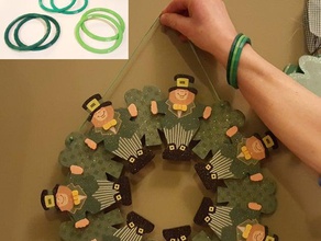 st Patrick günü yeşil bant aksesuarlar bilezik ninjaflex patty bileklik 3d print model - Mito3D