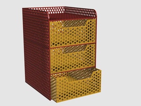 cajones hexagonal de diseño oficina 3d print model - Mito3D