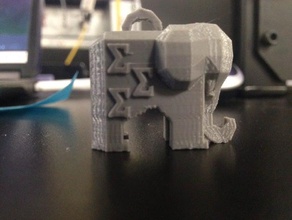 tri sigma elefante colgante accesorios los elefantes el collar colgantes la hermandad de mujeres 3d print model - Mito3D
