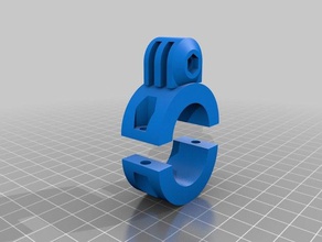 my customized gopro tube clamp standard buckle mounts sport outdoors 3d print model - Mito3D
