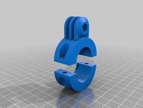 meine angepasste gopro-Rohrklemme standard-Schnalle Halterungen sport im freien 3d print model - Mito3D