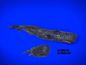 baleia estilo de voronoi remix interativo arte 3d print model - Mito3D
