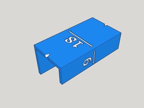 personnalisable marquage du bord de la jauge main outils customizer openscad le contreplaqué bois, des travail bois menuiserie 3d print model - Mito3D