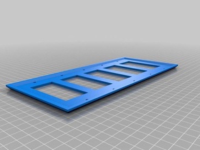 5 gang basculante placa de parede do agregado familiar personalizado 3d print model - Mito3D