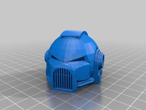 space marine capacete 3d impressão 3d print model - Mito3D