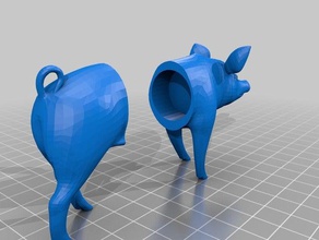 realistische Schweine-Kork-buddy 3d drucken 3d print model - Mito3D