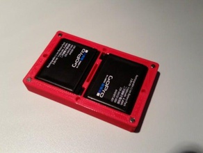 gopro hero 4 dual caso de la batería tarjeta sd titular cámara 3d print model - Mito3D