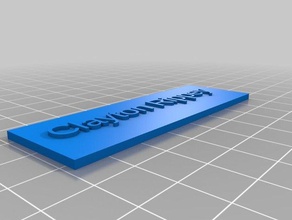 mon nom personnalisé de la plaque des signes logos 3d print model - Mito3D