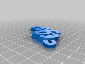 il mio personalizzato iamburnystext nome keyfob portachiavi organizzazione 3d print model - Mito3D