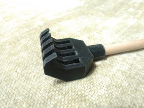 torna scratcher 38 pollici 95mm dowelrod famiglia il fai da te di plastica legno 3d print model - Mito3D