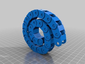 voll parametrischen Kabel Kette Kreis 3d Drucker Teile angepasst 3d print model - Mito3D