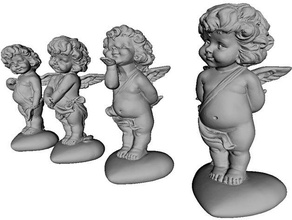 coleção anjos-cherubins modelos estátua 3d print model - Mito3D