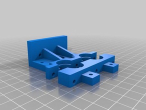 dual extruder holder e3d printer parts 3d print model - Mito3D