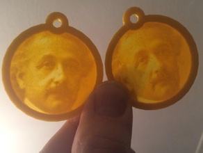 einstein-young keychains customized 3d print model - Mito3D