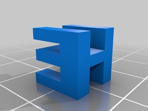 benim iki mektup heykel özelleştirilmiş heykeller 3d print model - Mito3D