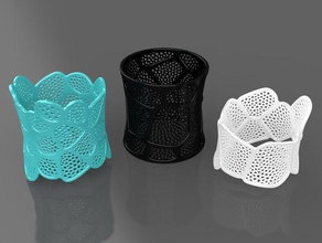 doppio voronoi bracciale bracciali gioielli pizzo openwork protonik 3d print model - Mito3D