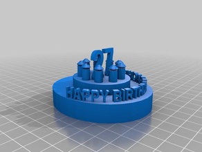 specific birthday cake decor 3d print model - Mito3D