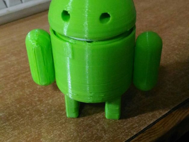 3d android maskotu bulmaca logosu standı 3D print model - Mito3D