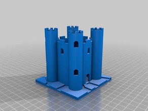 castle pen holder buildings structures 3d print model - Mito3D