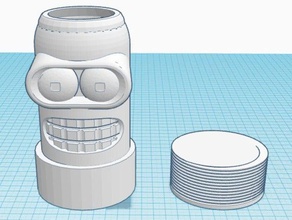 bender beer cozy revision 3 kitchen dining 3d print model - Mito3D