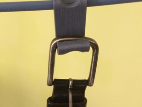 clip-on belt holder coat hanger organization belts closet organizer clothes daily use garment management 3d print model - Mito3D